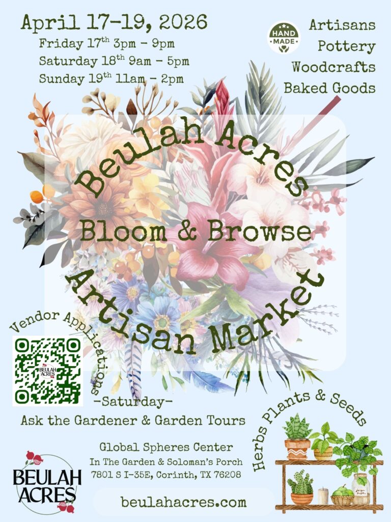 Beulah Acres Bloom and Browse Artisan Market 2026